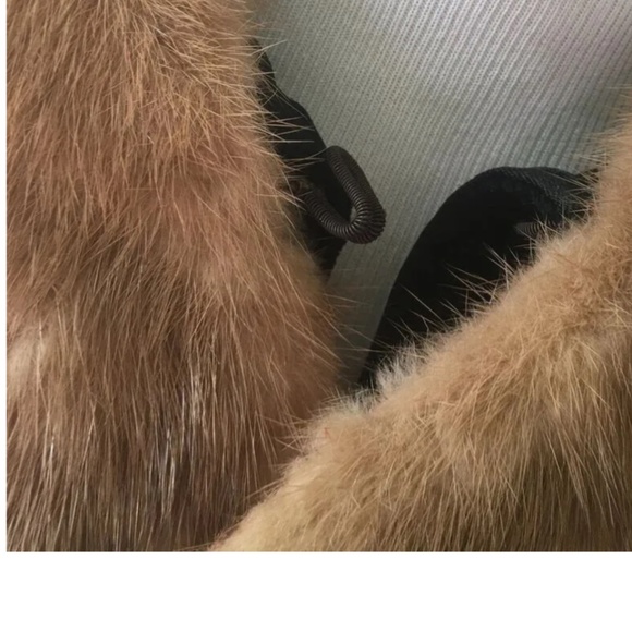 Vintage late late 1940’s 1950’s velvet swing coat with mink collar - Picture 7 of 8